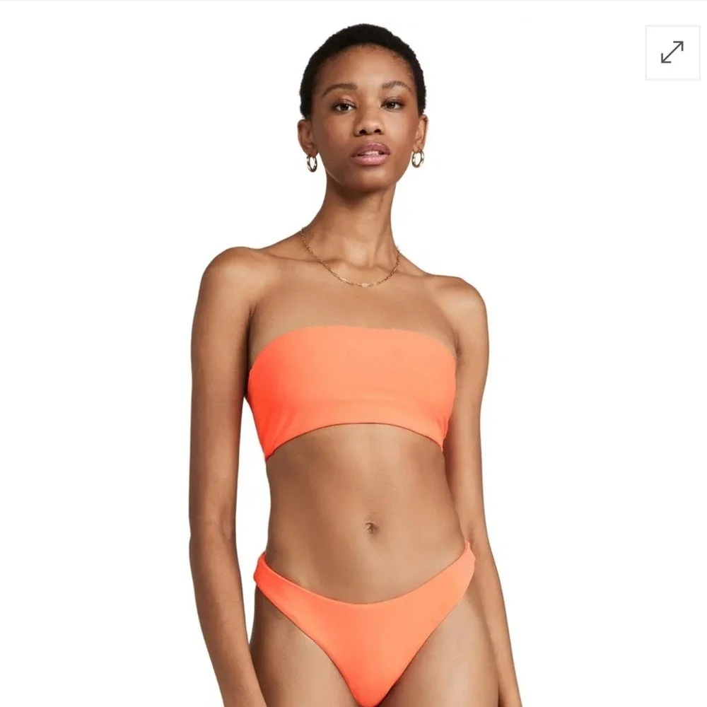 NWT Good American Better Band Bikini Top and Bottoms Hot Coral XL size 4